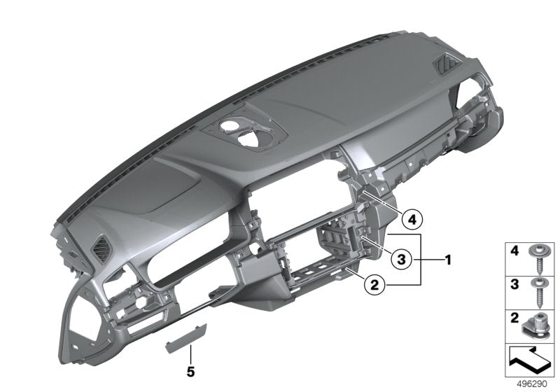 Genuine BMW 51459218716 Instrument Panel SCHWARZ/OYSTER (Inc. 520dX, 528iX & 528i) | ML Performance UK UK Car Parts