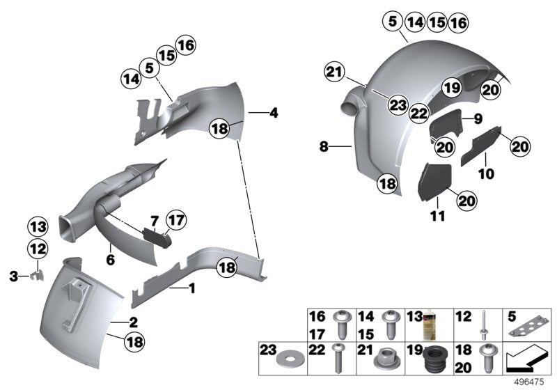 Genuine BMW 51778424524 Wheelarch Trim Front Right TOP REAR (Inc. M6 GT3) | ML Performance UK UK Car Parts