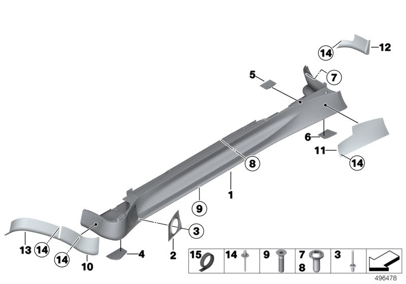 Genuine BMW 51778424670 Side Skirt Trim Right (Inc. M6 GT3) | ML Performance UK UK Car Parts