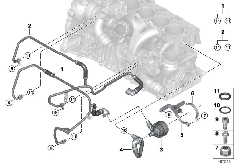 Genuine BMW 11538746394 Coolant Line, Turbocharger Supply Line (Inc. X3 M & X4 M) | ML Performance UK UK Car Parts