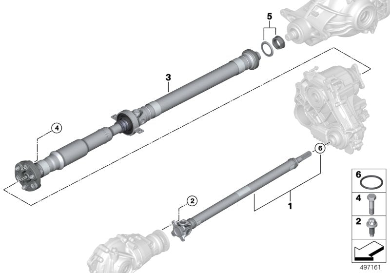 Genuine BMW 26118094726 F90 Drive Shaft Assy Rear L=1440mm (Inc. M5) | ML Performance UK UK Car Parts