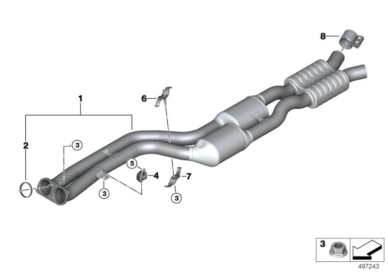 Genuine BMW 18309882566 Pipe Clamp, Top (Inc. X3 M & X4 M) | ML Performance UK UK Car Parts