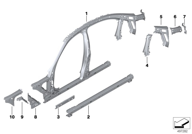 Genuine BMW 41007488106 G20 G21 Bulkhead Plate, A-Pillar Right (Inc. 318d, 330i & M340iX) | ML Performance UK UK Car Parts