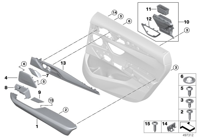 Genuine BMW 51429460282 G32 Trim, Door, Piano Varnish, Rear Right (Inc. 630iX, 630dX & 640dX) | ML Performance UK UK Car Parts