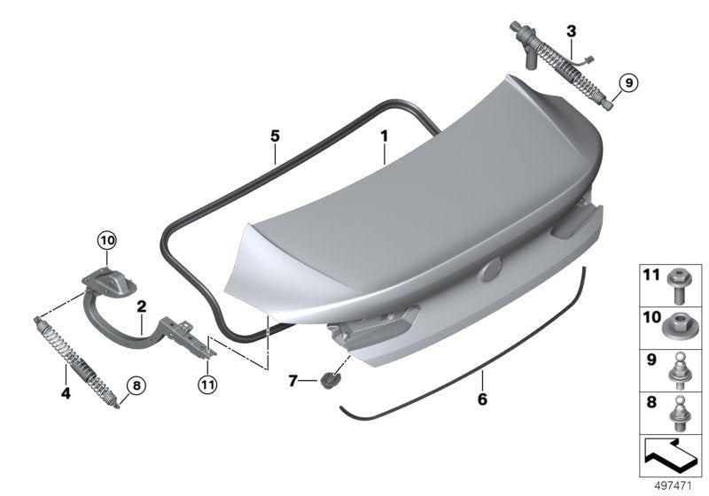 Genuine BMW 51247453768 F93 G16 Spindle Drive, Tailgate (Inc. 840dX, 840i & M850iX) | ML Performance UK UK Car Parts