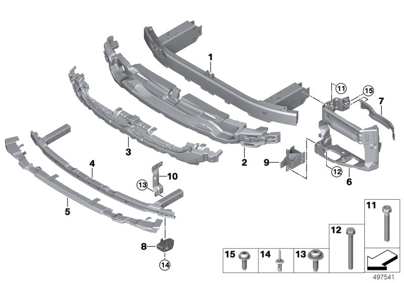 Genuine BMW 51117475159 G11 Mount, Bumper, Front, Lower (Inc. 740LiX, 730Li & 740Li) | ML Performance UK UK Car Parts