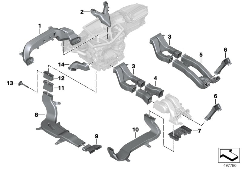 Genuine BMW 51477434331 G05 G07 Air Duct, Rear Compartment, Rear Left (Inc. X7 50iX & X5) | ML Performance UK UK Car Parts