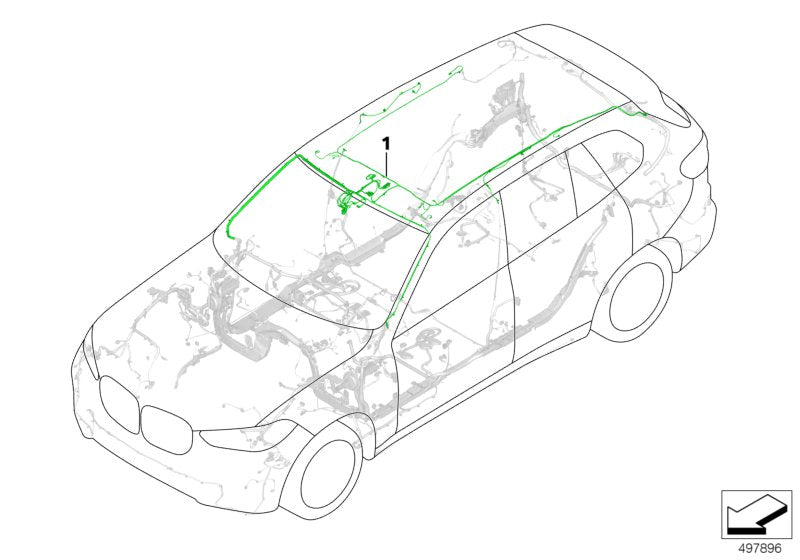 Genuine BMW 61128709262 G05 Roof Cable Harness (Inc. X5) | ML Performance UK UK Car Parts