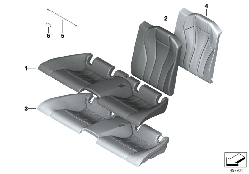 Genuine BMW 52207951475 G14 Cover Backrest Leather Left TARTUFO (Inc. 840iX, 840i & M850iX) | ML Performance UK UK Car Parts