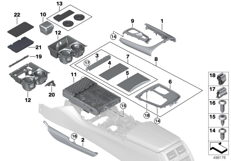 Genuine BMW 51167944203 G11 Blind Cover, Storage Tray, Front (Inc. Alpina B7, 730i & 740LdX) | ML Performance UK UK Car Parts