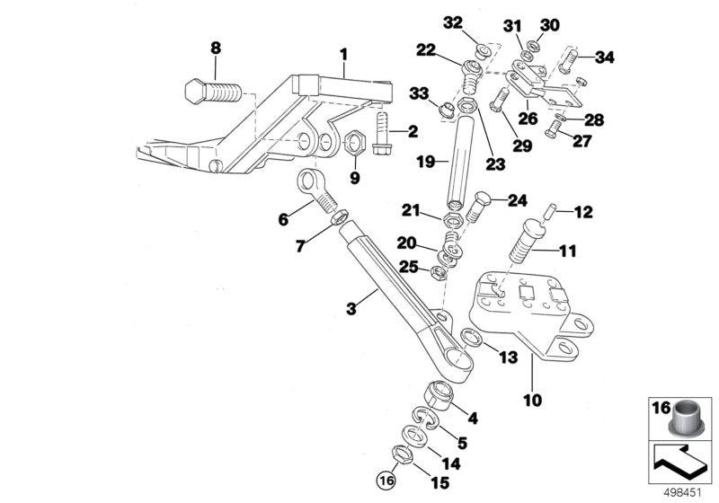 Genuine BMW 31122483146 Wishbone, Right 265mm (Inc. E36 318iS) | ML Performance UK UK Car Parts