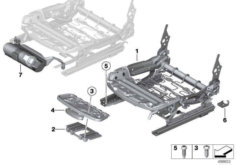 Genuine BMW 52107243526 Seat Mech. Assembly, Sport Seat, Right | ML Performance UK Car Parts