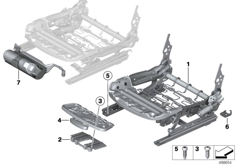 Genuine BMW 52107243527 Electrical Seat Mechanism, Left (Inc. 125d, 320iX & 418d) | ML Performance UK UK Car Parts