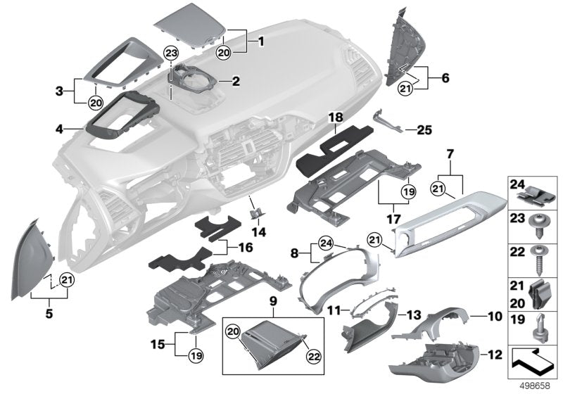 Genuine BMW 51459363417 Trim Panel, Steering Column, Top (Inc. X4) | ML Performance UK UK Car Parts