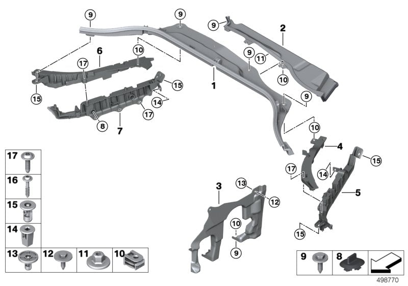 Genuine BMW 51717394812 G02 Bulkhead Lower Section (Inc. X4 & X3 20i) | ML Performance UK UK Car Parts