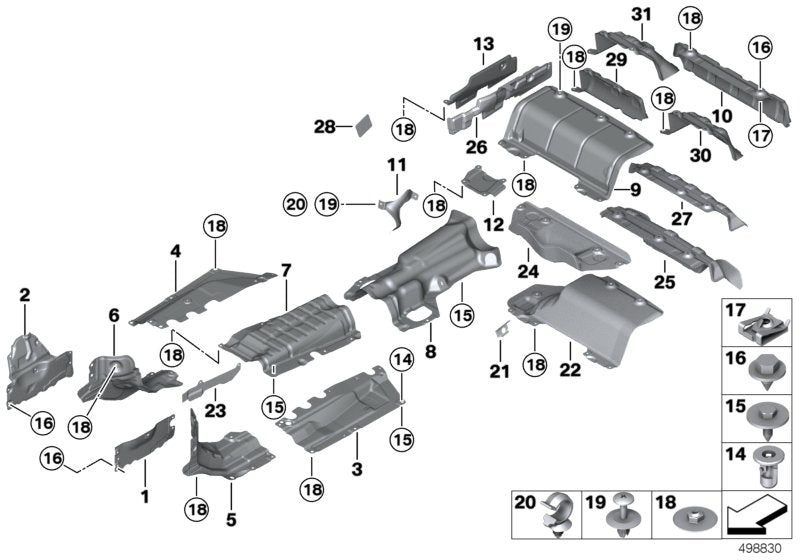 Genuine BMW 51487414341 Heat Insulator Rear Silencer (Inc. 435dX, 330i & 435iX) | ML Performance UK UK Car Parts