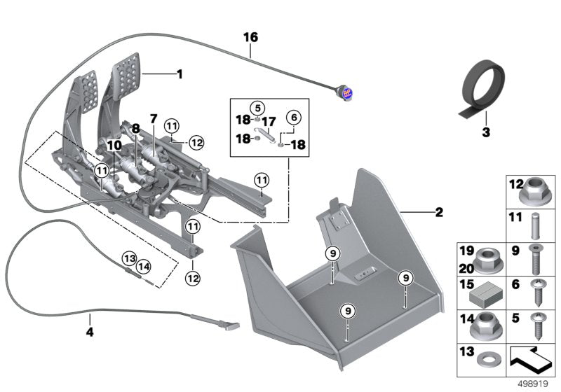 Genuine BMW 35008424576 Base Plate FOR PEDALBOX (Inc. M6 GT3) | ML Performance UK UK Car Parts