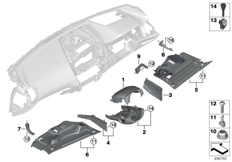 Genuine BMW 51457938053 F93 F92 G14 Driver's Footwell Trim Panel (Inc. 840dX, M850iX & M8) | ML Performance UK UK Car Parts