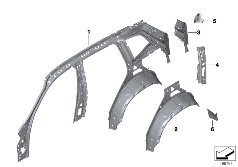 Genuine BMW 41009498835 Reinforcement For D-Pillar Bottom Left (Inc. X4) | ML Performance UK UK Car Parts