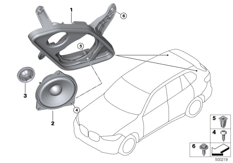 Genuine BMW 65132622519 G05 Speaker Mount, D-Pillar, Left TOP-HIFI SYSTEM (Inc. X5) | ML Performance UK UK Car Parts