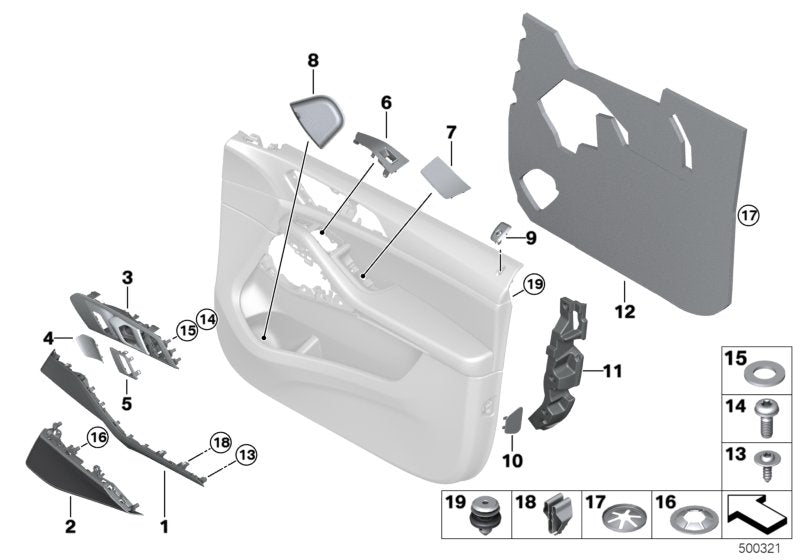 Genuine BMW 51417455111 G07 G05 G06 Cover, Locking Button (Inc. X7 50iX & X5) | ML Performance UK UK Car Parts