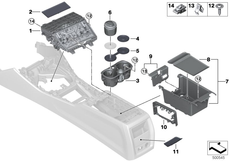 Genuine BMW 51166806852 G20 G21 Oddments Tray, Center Armrest (Inc. 330dX, 330i & M340iX) | ML Performance UK UK Car Parts