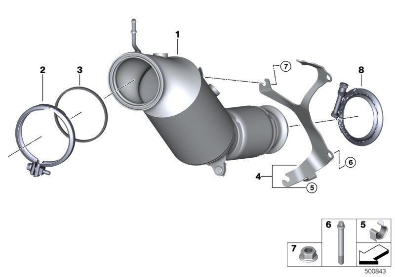 Genuine BMW 18328661424 G01 G02 Exch Catalytic Converter Close To Engine (Inc. X3 & X4 20iX) | ML Performance UK UK Car Parts