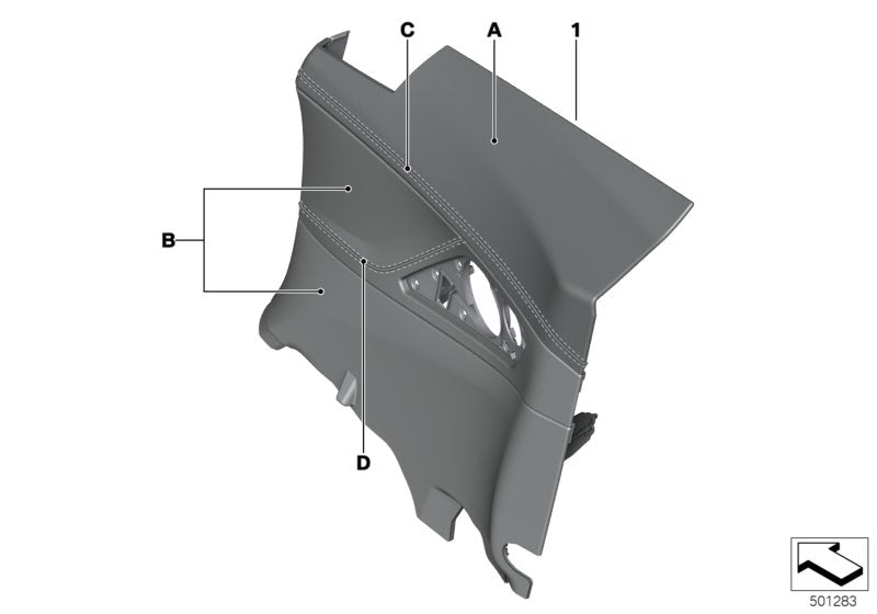 Genuine BMW 51437996773 G15 Lateral Trim Panel Leather Rear Left INDIVIDUAL (Inc. 840dX, 840iX & M850iX) | ML Performance UK UK Car Parts