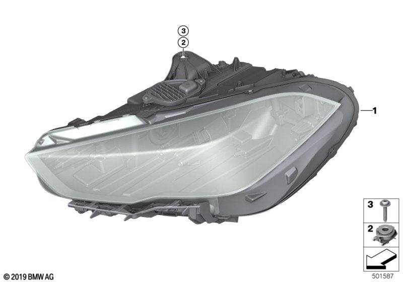 Genuine BMW 63119449603 F44 Headlight, Led, Ahl, Left (Inc. 228iX & M235iX) | ML Performance UK UK Car Parts