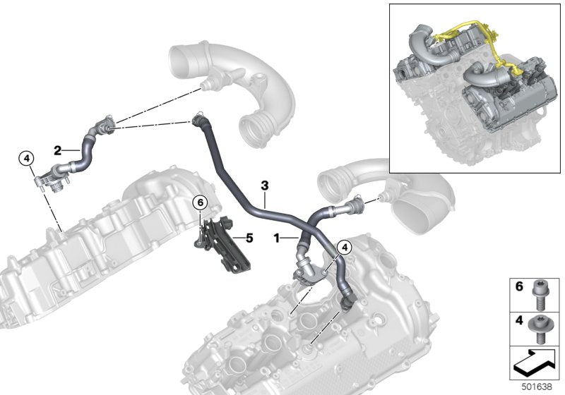 Genuine BMW 11158669133 G14 G15 Vent Pipe ZYL. 5-8 (Inc. 750LiX, Alpina B7 & M850iX) | ML Performance UK UK Car Parts