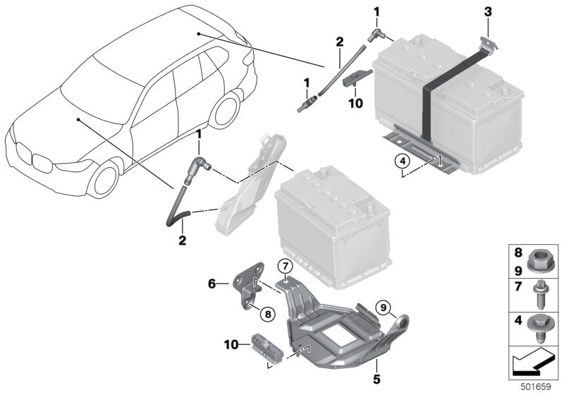 Genuine BMW 61216819636 G05 G06 Roll Band, Battery (Inc. X5 & X6 30dX) | ML Performance UK UK Car Parts