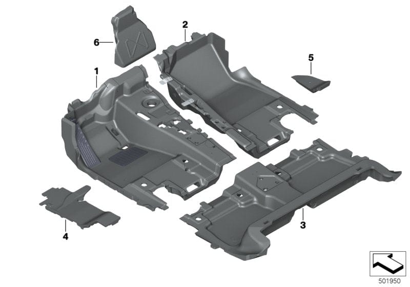 Genuine BMW 51478069273 G06 Carpet, Front Left ANTHRAZIT -M- (Inc. X6) | ML Performance UK UK Car Parts