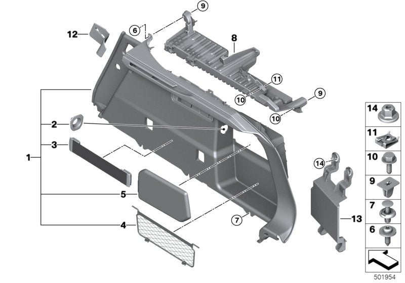 Genuine BMW 51477952268 G06 Right Trunk Trim SA/ANTHRAZIT (Inc. X6) | ML Performance UK UK Car Parts