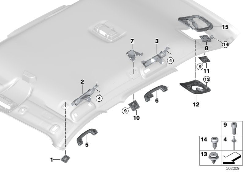 Genuine BMW 51477378638 TriCover, Partition Net, Front Right OYSTER (Inc. X1) | ML Performance UK UK Car Parts