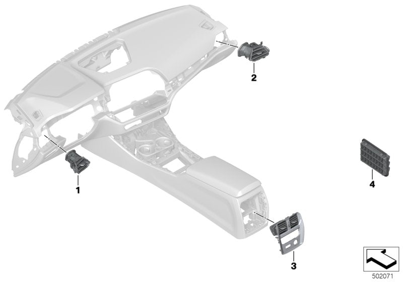 Genuine BMW 64226848617 G20 G21 Fresh-Air Vent, Driver's Side (Inc. 318d, 330i & 320dX) | ML Performance UK UK Car Parts