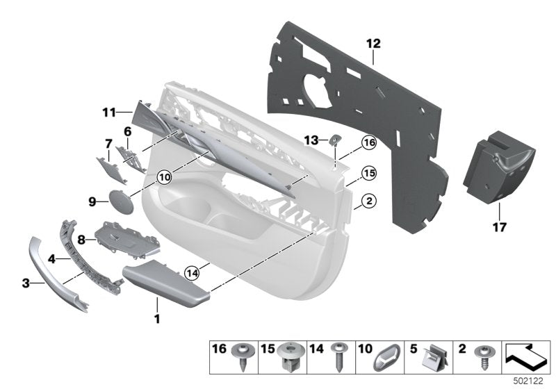 Genuine BMW 51417473181 Trim, Power Window Switch, Left (Inc. X3 30eX & X4) | ML Performance UK UK Car Parts