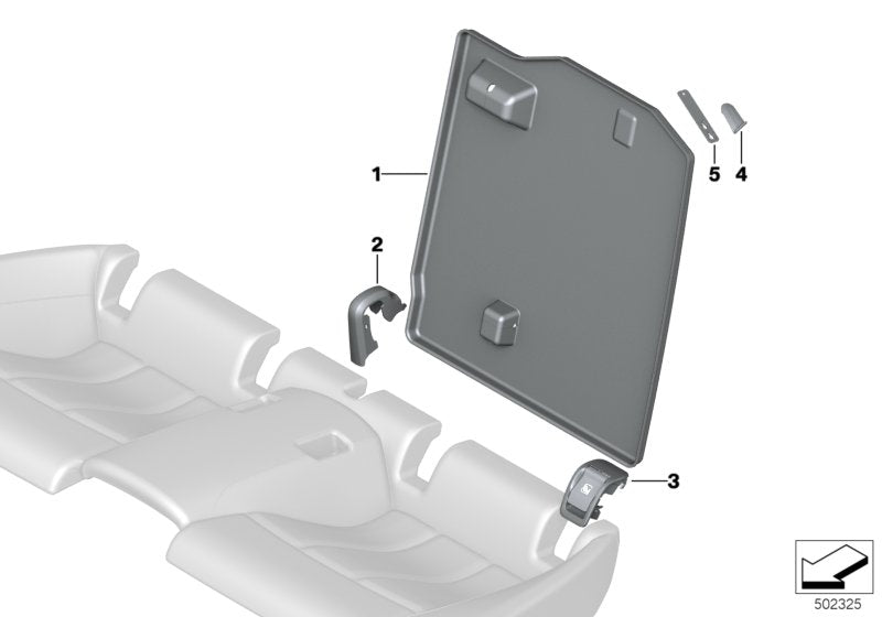 Genuine BMW 52206993191 G14 G15 Cover Isofix COGNAC (Inc. 840iX, 840i & M850iX) | ML Performance UK UK Car Parts