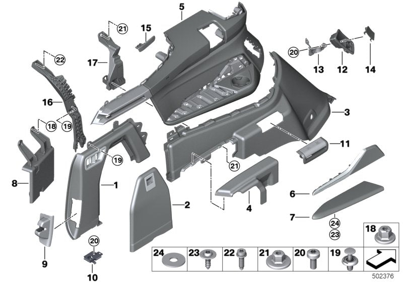 Genuine BMW 51477941115 G07 Reinforcement Trunk Rear Left (Inc. X7) | ML Performance UK UK Car Parts