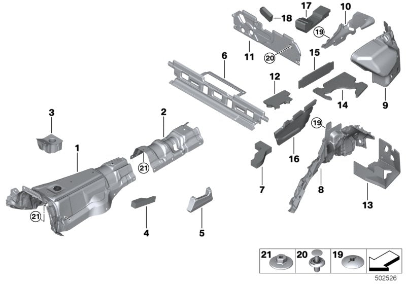 Genuine BMW 51477438276 G05 Sound Insulation Trunk Right (Inc. X5) | ML Performance UK UK Car Parts