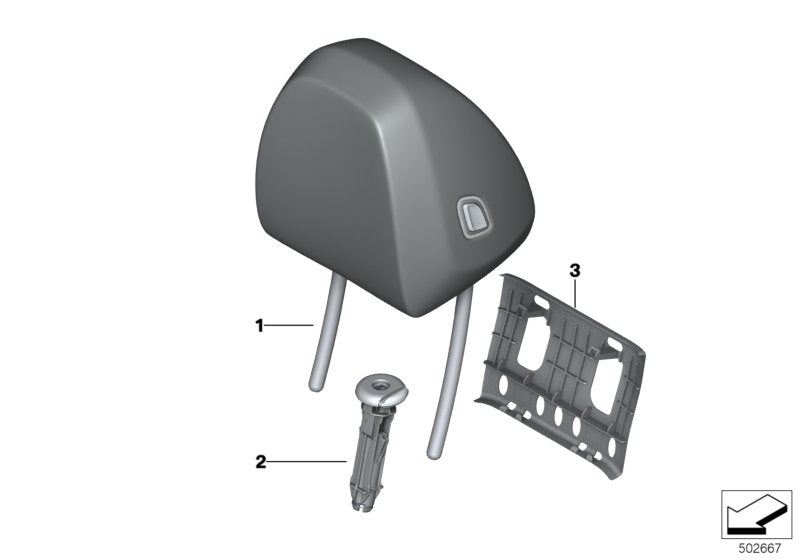 Genuine BMW 52108094287 G20 G21 Headrest Imitation Leather (Inc. 320iX, 320dX & 330d) | ML Performance UK UK Car Parts