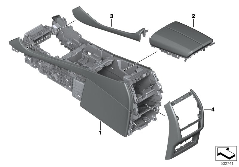 Genuine BMW 51166996435 G05 Decor Trim Detail Cntr Console Lthr Lft ELFENBEINWEISS (Inc. X5) | ML Performance UK UK Car Parts