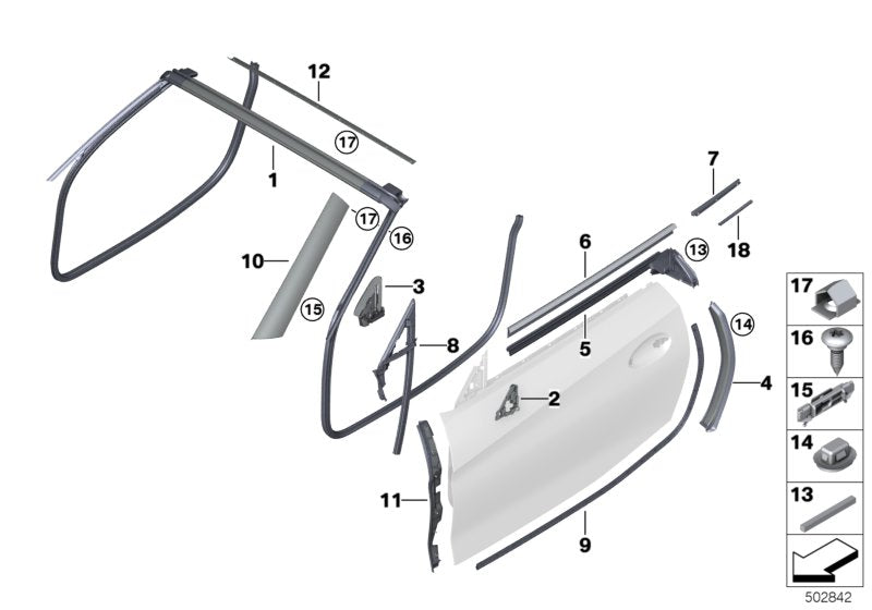 Genuine BMW 51337429633 G29 Seal Mirror Triangle, Left (Inc. Z4 M40i, Z4 30i & Z4 20i) | ML Performance UK UK Car Parts