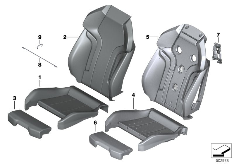 Genuine BMW 52108079412 Thigh Support TARTUFO (Inc. X3 M & X4 M) | ML Performance UK UK Car Parts