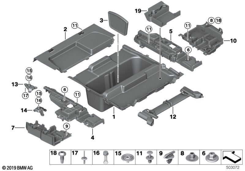 Genuine BMW 51477848245 Storage Tray, Trunk Floor, Rear (Inc. 328i, 316d & 340iX) | ML Performance UK UK Car Parts