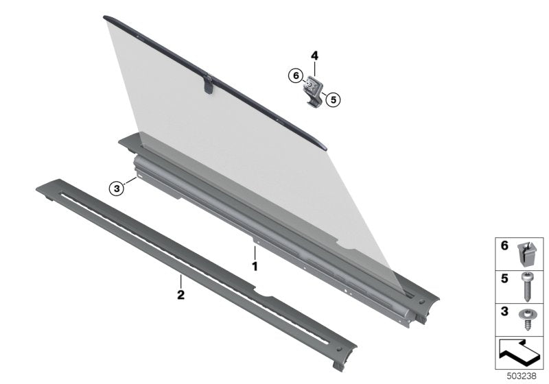 Genuine BMW 51357478576 G06 Right Rear Door Sun Blind (Inc. X6) | ML Performance UK UK Car Parts