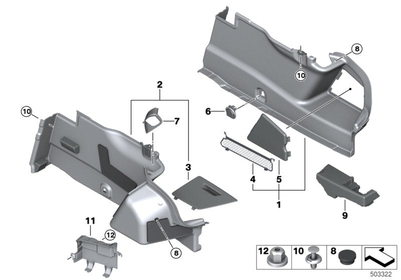 Genuine BMW 51477481099 F93 G16 Cover Panel For Hinge Bracket Left (Inc. 840dX, 840i & 840iX) | ML Performance UK UK Car Parts