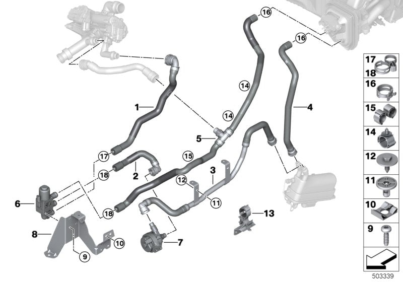 Genuine BMW 64219398821 G05 Coolant Hose, Return (Inc. X5 45eX) | ML Performance UK UK Car Parts