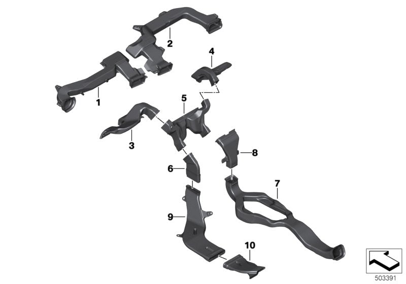 Genuine BMW 64229350942 F46 Adapter For Rear Footwell Duct (Inc. X1 & X2 16d) | ML Performance UK UK Car Parts