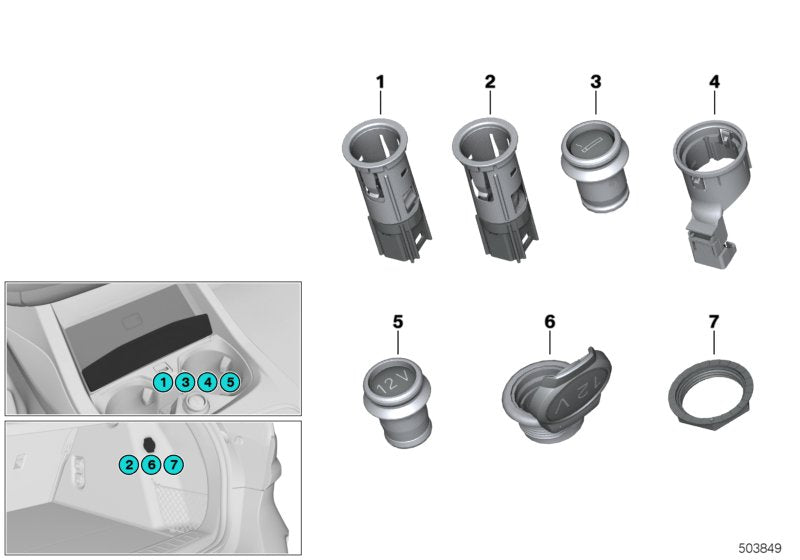 Genuine BMW 61347947767 F40 G05 F44 Plug-In Socket (Inc. X5 40i, M135iX & X6 M50dX) | ML Performance UK UK Car Parts