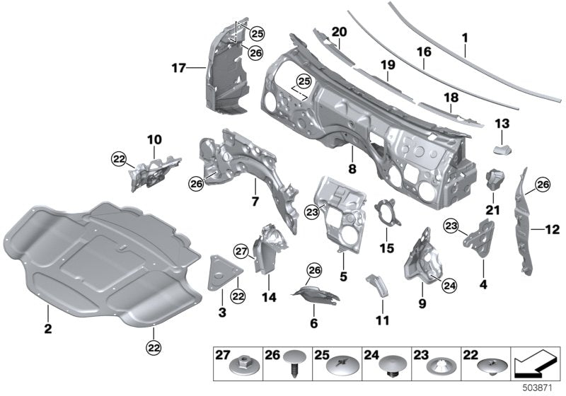 Genuine BMW 51488074352 F93 F92 F91 Front Rght Sound Insulatng Wheel Housing (Inc. M8) | ML Performance UK UK Car Parts